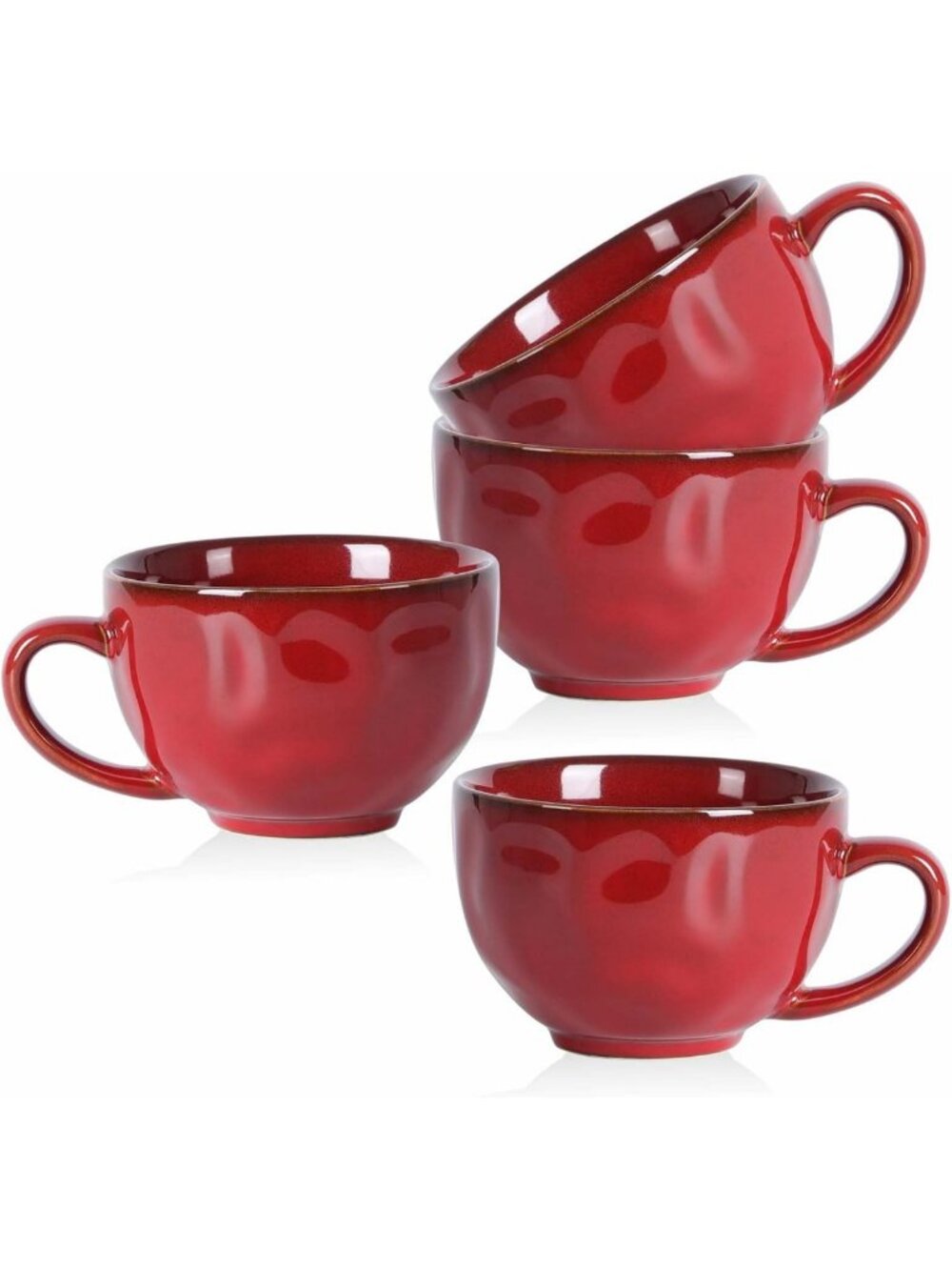 Oversized Jumbo Soup Mug Set - 27 oz Ceramic Coffee & Cereal Bowls with Big